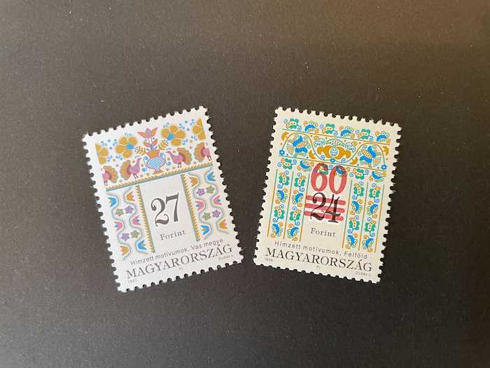 切手デザイン】ハンガリー 1990年代発行 刺繍文様切手のすべて - my 